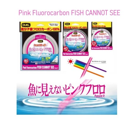 Fluorocarbono Duel Pink 50m.