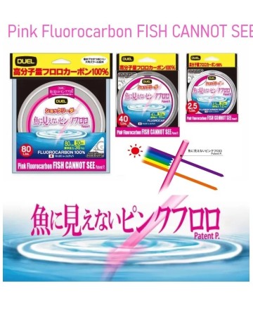 Fluorocarbono Duel Pink 50m.