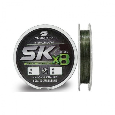 Trenzado Tubertini SK x8 150m. Dark green