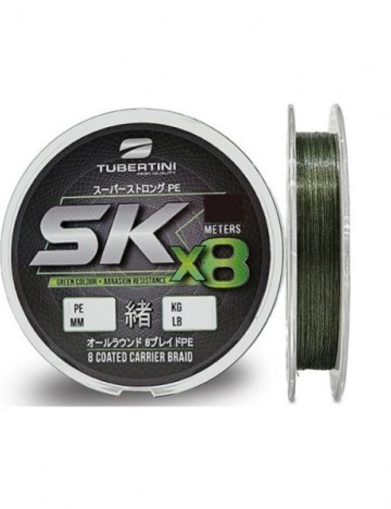 Trenzado Tubertini SK x8 150m. Dark green