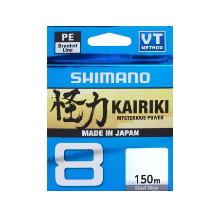 Trenzado Shimano Kairiki 8X 150. Gris