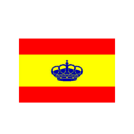 Bandera Española con Corona 20x30